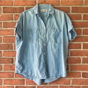Madewell Chambray Button Front Shirt Medium